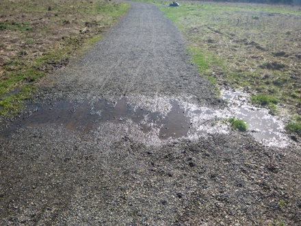 There may be uncontrolled runoff on natural surface trails